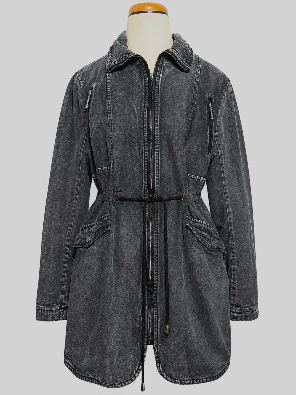 Le Grenier Washed Grey Utility Jacket Size Large
